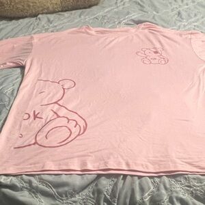 SHEIN Pink Bear Graphic Tee